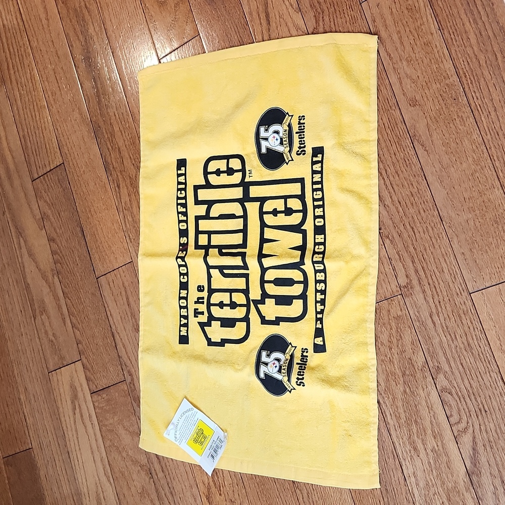 NWT Steelers 75th Anniversary Terrible Towel Anniversary - Collectible